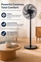 Kumtel KTF-760 Ventilador de 50W con 7 Aspas y Altura Ajustable